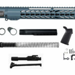 Unveiling the Blue Titanium 16″ AR Rifle Kit: Elegance & Performance Combined.