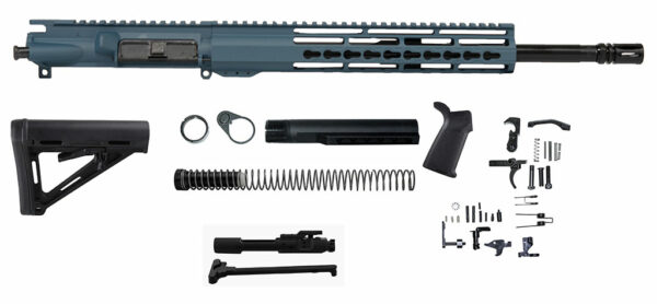 AR15 16″ Blue Titanium 12″ roveted Keymod Rifle Kit no lower