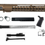 Elegantly Designed 16" Burnt Bronze AR-15 Rifle Kit complemented by 15-inch House Keymod.