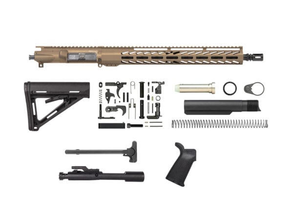 Buy Burnt Bronze 16″ Rifle Kit 5.56 with 15″ House M-lok, USA