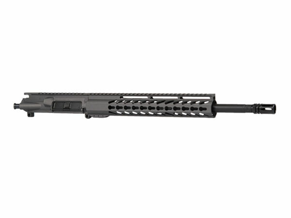 Premium Tungsten Grey 16" AR-15 with a robust 12-inch House Keymod Rail.