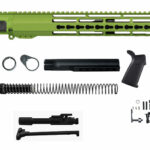 16″ AR-15 Zombie Green Kit with 12″ Slim Riveted Keymod, USA