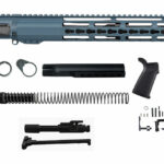 Titanium Blue 16″ AR-15 Rifle Kit with 15″ Slim Riveted Keymod