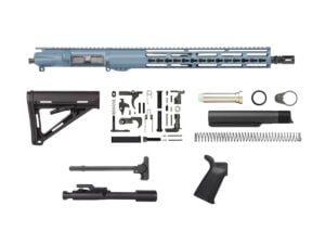 Titanium Blue 16″ AR-15 Rifle Kit with 15″ Slim Riveted Keymod