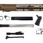 Burnt Bronze 16″ AR-15 Rifle Kit with 15″ Riveted Keymod, USA