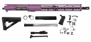 Buy AR-15 Purple 16″ Rifle Kit with 5.56 15″ Riveted Keymod, USA