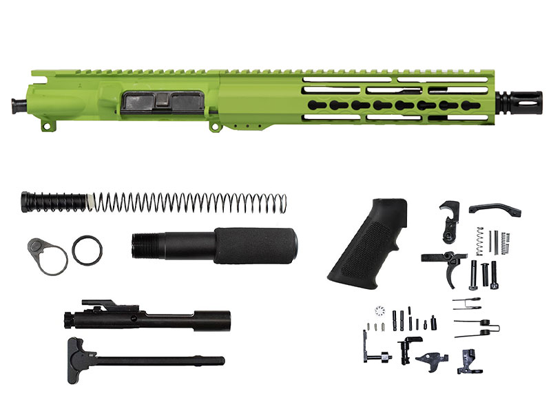 ar15 green 10 inch pistol keymod kit