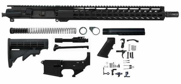AR-15 Rifle Kit 15″ Ghost Keymod Upper Assembled 80% Lower