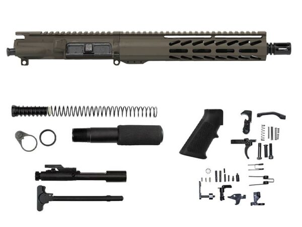 AR15 Pistol Kit with 10" House M-lok and Olive Drab Green Cerakote