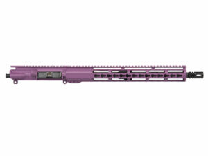 AR15 rifle upper 15 inch purple riveted keymod