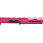 Pink ar15 7.5″ riveted keymod rail