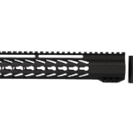 Close-up view of Daytona Tactical's precision-crafted 10" Black Keymod Rail.