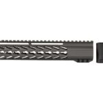 Detailed view of the keymod sections on the 10" Tungsten Grey Handguard.