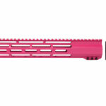 Pink Window MLOK handguard for AR-15, twelve-inch length, free float rail