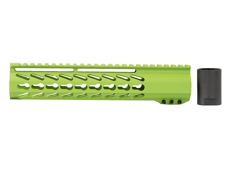 Zombie Green Keymod handguard for AR-15, ten-inch length, free float rail