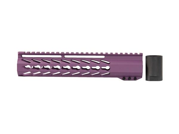 Sleek 10″ House Keymod Handguard in Vivid Purple for AR Rifles