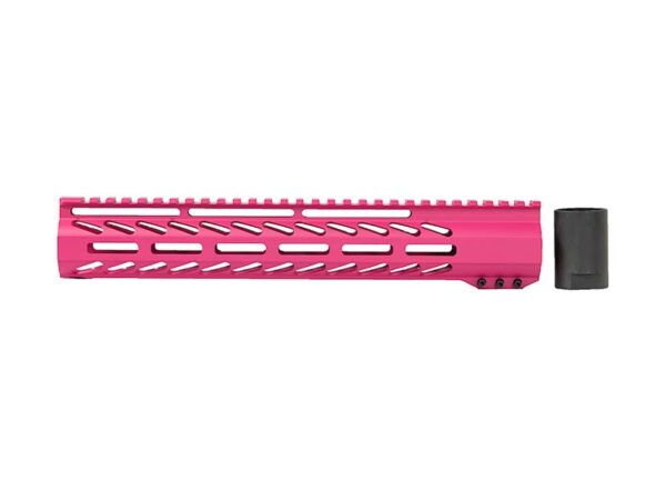 Dazzling Pink Finish: 12-inch House M-LOK Free Float Rail for AR-15