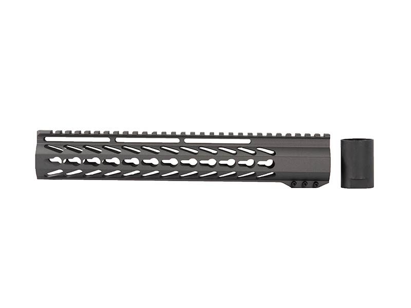 Tungsten Grey House Keymod handguard for AR-15, twelve-inch length, free float rail