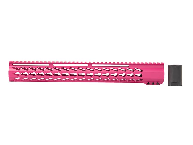 Pink House Keymod handguard for AR-15, fifteen-inch length, free float rail