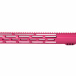 Pink Window MLOK Handguard for AR-15 – Fifteen Inch Free Float Rail