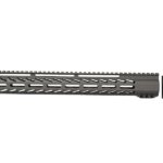 Tungsten Grey House MLOK handguard for AR-15, fifteen-inch length, free float rail