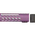 A unique purple 7" House Keymod Handguard, cerakote-coated, showcasing its light weight design