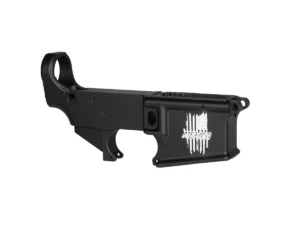 DIY AR-15 customization with laser-etched 'Merica flag artwork