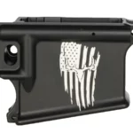 Shop ar15 laser engraved American flag with deer skull lower, USA