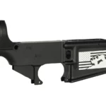 Custom AR-15 Black Lower with Patriotic Jeep Engraving