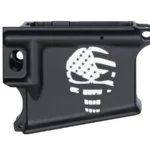Laser Engraved American Punisher Skull Flag | Custom AR-15 Lower