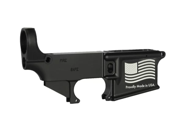 Proudly Made in USA American Flag AR15 80 Lower showcasing unmatched durability and performance