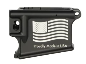 Laser engraved proudly made in USA American Flag ar15 80 lower