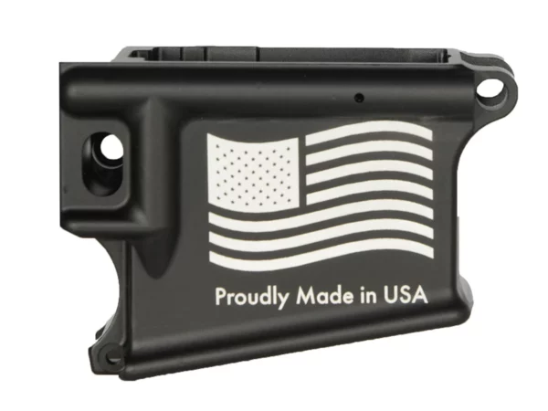 Proudly Made in USA American Flag AR15 80 Lower showcasing exquisite precision