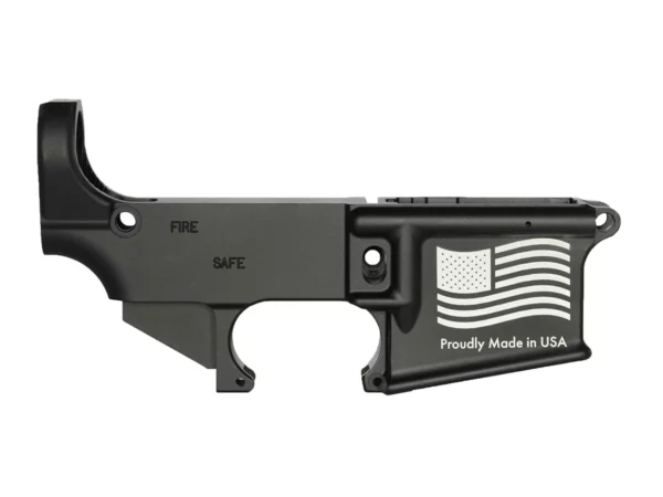 "Proudly Made in USA American Flag AR15 80 Lower showcasing unwavering patriotism