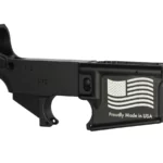 Proudly Made in USA American Flag AR15 80 Lower – Laser Engraved Design
