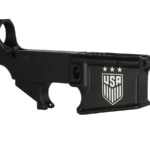 “Starry Allegiance: Laser Engraved USA Logo on 80% AR-15 Lower