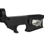 Personalized 80% AR-15 Black Lower Engraved with USA Rifle Motif