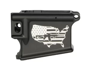 Shop Laser engraved American Stripes with Rifles flag AR 15 lower