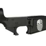 Laser Engraved American Bearded Skull Flag | Personalized Design | 80% AR-15 Black Lower