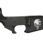 Laser Engraved American Punisher Skull Flag | Personalized Design | 80% AR-15 Black Lower”