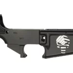 Detailed Laser Engraved American Punisher Skull Flag | 80% AR-15 Black Lower