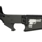 Detailed Laser Engraved Pistol | American Flag Design | 80% AR-15 Black Lower
