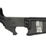 Detailed Laser Engraved American Flag with Semi Truck | AR-15 Black Lower (80%)