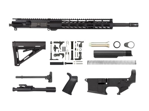 AR-15 16 inch barrel 12 inch handguard M-LOK Magpul kit with lower black