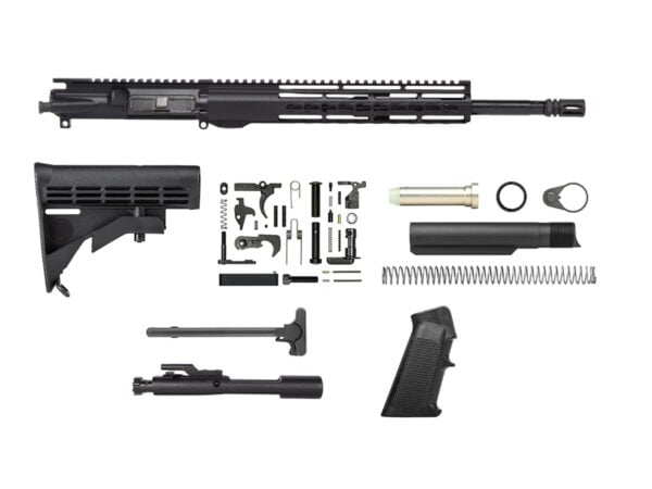16-12-riveted-keymod-kit-no-lower AR-15 16 inch barrel 12 inch handguard riveted KeyMod kit without lower