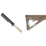 AR-15 FDE MOE stock with buffer assembly