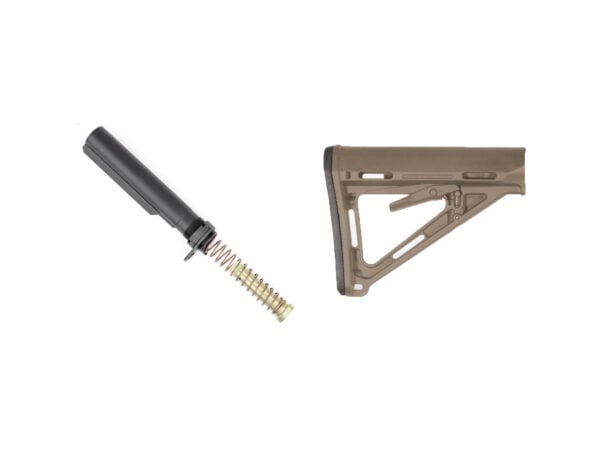AR-15 FDE MOE stock with buffer assembly