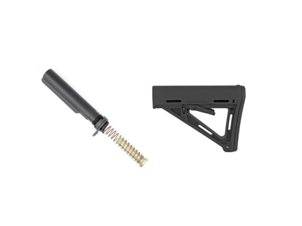 AR-15 MOE black stock with buffer assembly