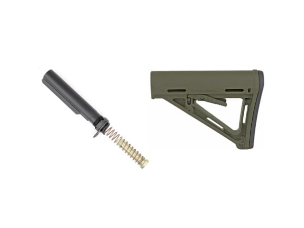 AR-15 OD green MOE stock with buffer assembly