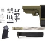 SB Tactical SBA3 OD Green pistol brace with mil-spec buffer tube assembly and lower parts kit